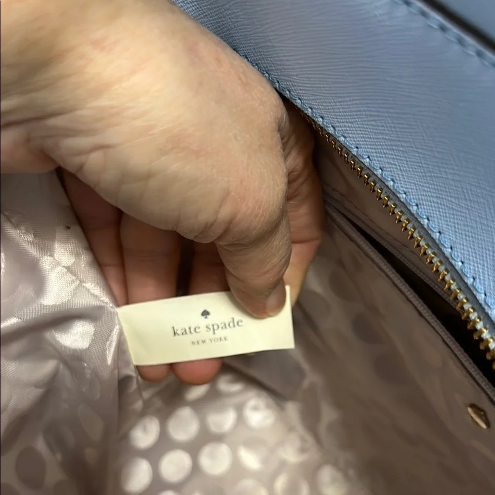Kate Spade Blue tote bag Structured with shoulder strap and dust bag - Picture 8 of 14